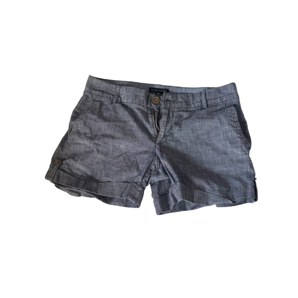 Banana Republic Chambray Blue Cuffed Shorts- Size 6